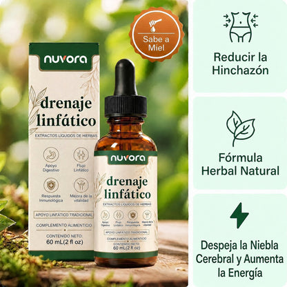 Drenaje Linfático NUVORA gotas naturales con caja